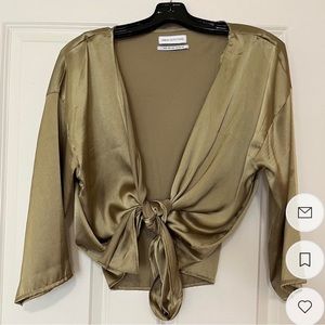 Urban outfitters green wrap top